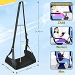 Airplane Foot Hammock for Plane Travel, Detachable Bamboo Airplane Foot Rest for Long Flight, Desk Foot Hammock with Extended Adjustable Strap to Relax Your Feet, Foot Sling Travel Essentials - Image 2