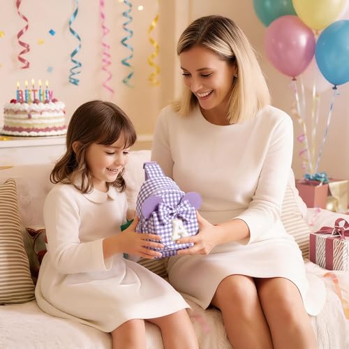 Image of YOOLIFE Birthday Gifts for 2 3 4 5 6 7 8 9 Year Old Girls - Small Crossbody Bags for Kids Little Girls Gifts, Initial Small Sling Bag Belt Bag Purse for Little Girl Kids Birthday Gift (Purple S)