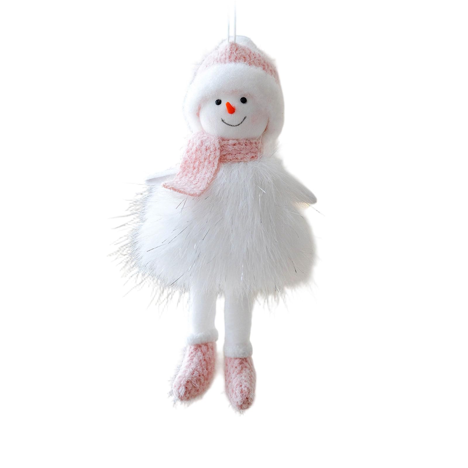 Fascinating Snowman Hangings Plush Toy for Christmas, Soft Fabric Decoration for Home Living Room and Offices Holiday Setup Plush Snowman Decoration