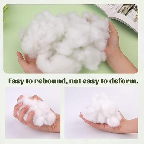 Miniatura 6 de BUTUZE Fibra de poliéster, relleno de fibra de alta calidad de 14.11 oz, fibra de relleno de alta resistencia, relleno para muñecas pequeñas,