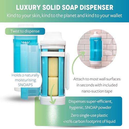 SNOAP Theia Dispenser, Solid Soap and Shampoo Dispenser, Glossy White - Image 2
