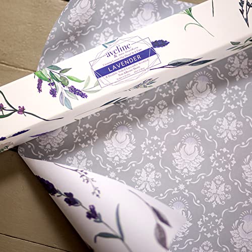 Lavender Scented Drawer Liners For Dresser 8 Sheets, Cabinet Liners For Shelves, Double-Sided Pattern Shelf Paper, Non Adhesive Shelf Liners For Bathroom, & Closets 16.5" X 22.8" #TOP4