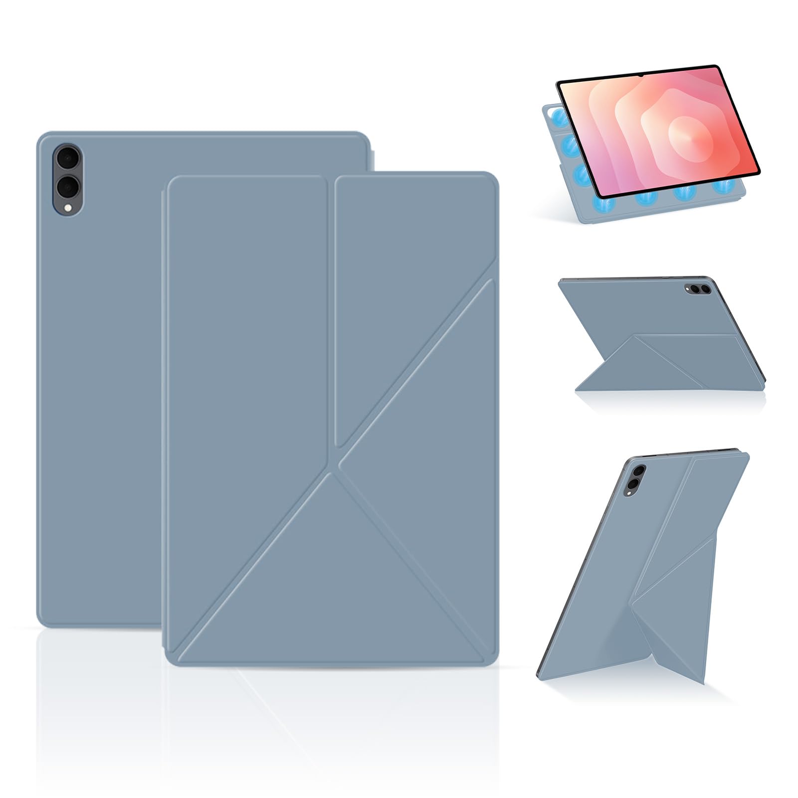 for Samsung Galaxy Tab S11 Ultra Case 14.6 inch, Magnetic Attachment | Auto Wake/Sleep | Multi-Viewing Angles | Slim Light Shell Cover | Compatible with Samsung Galaxy Tab S11 Ultra |Blue-Grey