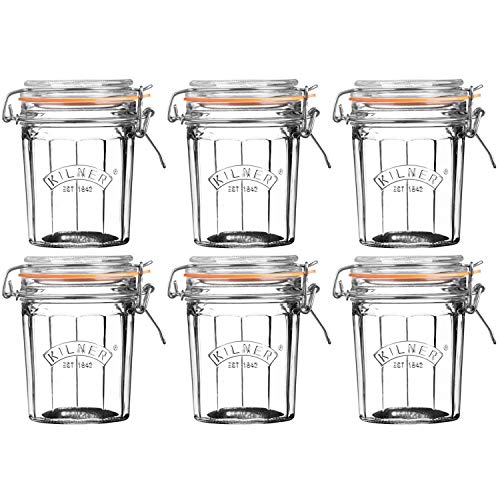 Kilner Glassware Facetted Clip Top Jar, Airtight Seal For Pickling, Preserving And Storing, 15-Fluid Ounces #TOP2