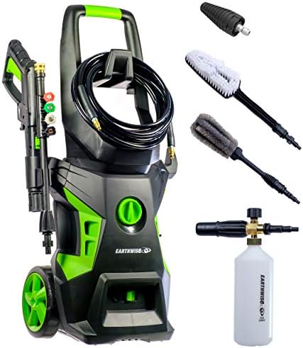 Earthwise PW20502B 2050 PSI 13-Amp Electric Corded Pressure Washer with Foam Cannon Bundle
