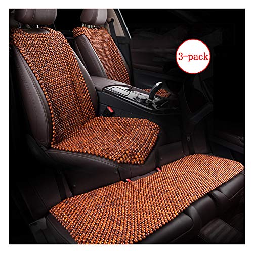 Preisvergleich Produktbild PENGFEI Autositzbezüge Kissen Sommer Atmungsaktiv Cooles Pad Massieren Bürostuhl Auto Zubehör, Braun, 3 Pack (Farbe : B)