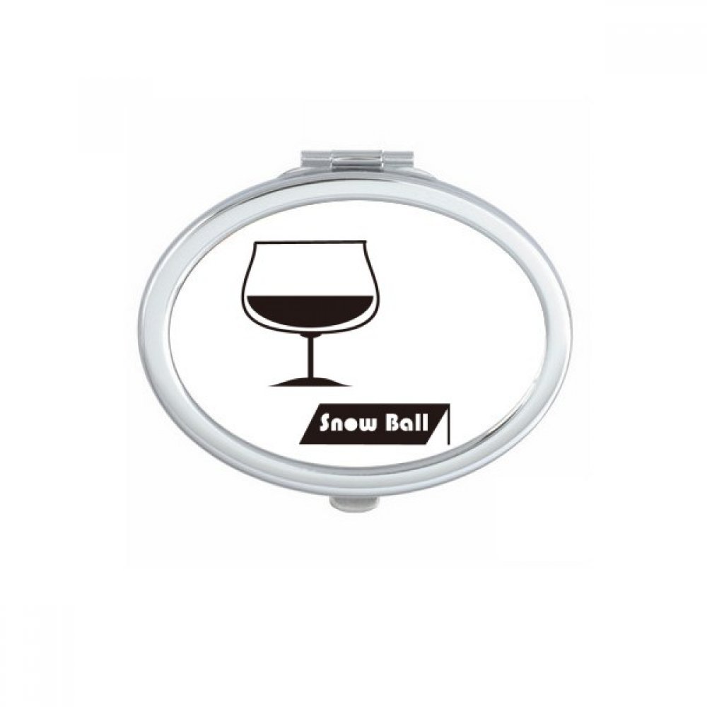 Miroir de poche pour retouches express sans encombrement au motif de cocktail