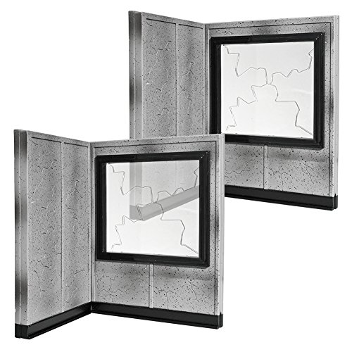 Set of 2 Breakable Window and Wall Playsets for Wrestling Action Figures