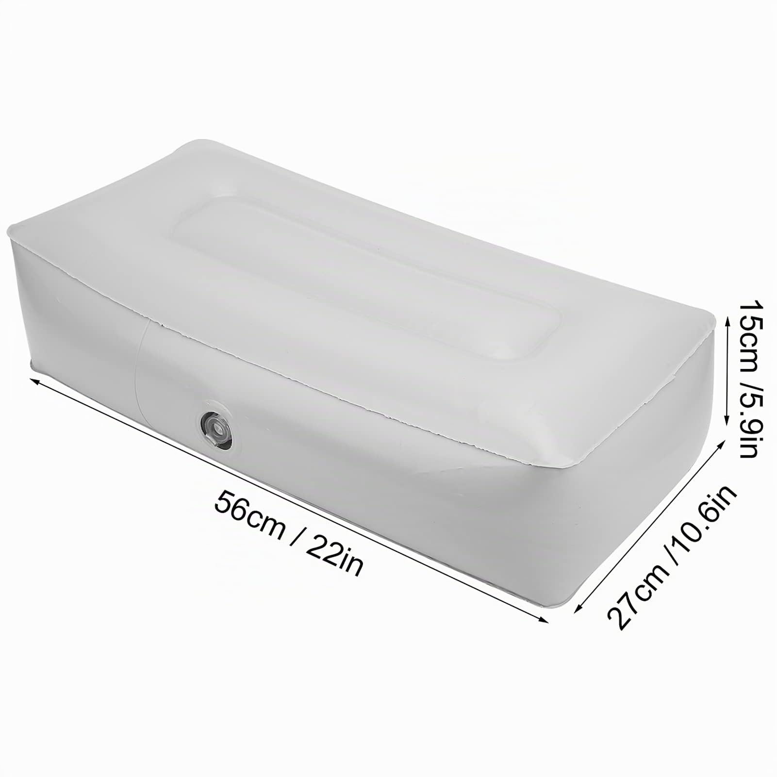 Aufblasbares Sitzkissen für Kajak Schlauchboot & Angelboot - wasserdichte Sitzunterlage mit Luftventil - Outdoor Camping Angeln Bootszubehör - Robustes PVC Material (Grau)