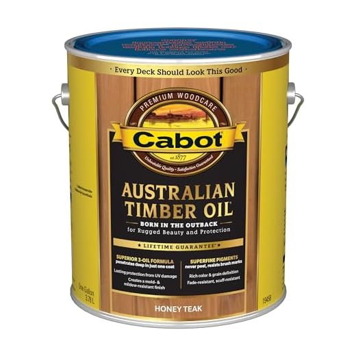 Cabot 140.0019458.007 Australian Timber Oil Water Reducible, Translucent, Honey Teak - 1 Gallon