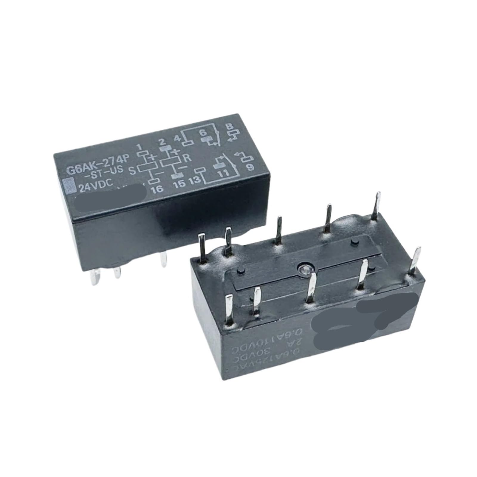 Relé G6AK-274P de 24 V CC con conector de 10 pines componente electrónico DS2L2 3