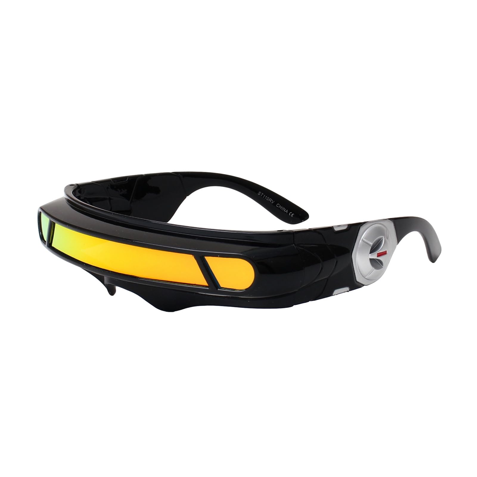 matumou Futuristic Cyberpunk Sunglasses, UV400 Sunglasses, Irregular Shape Punk Shades for Beach Party Outdoor Sports