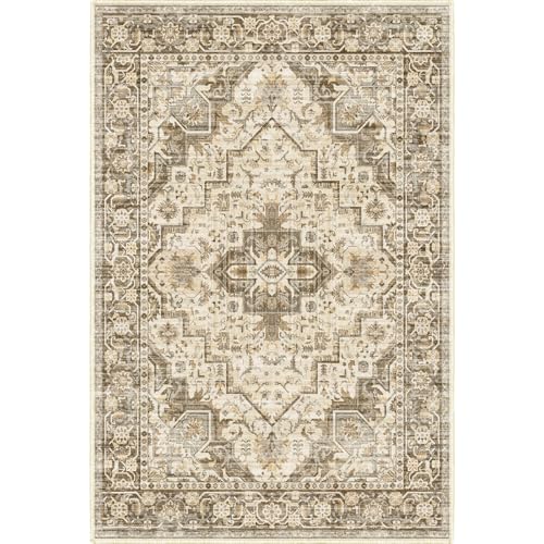 Tapete decorativo marrón 2x3 ft Fortsea miniatura 3
