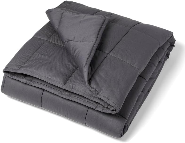 Miniatura 7 de Medline Manta con peso para adultos y funda de edredón con cuentas de vidrio de primera calidad, la manta mide 15 libras, 48 x 72 pulgadas, para