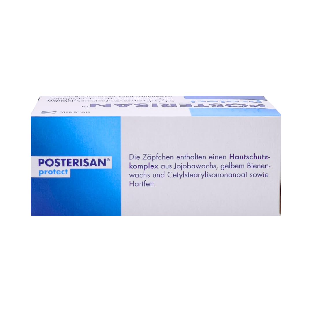 Posterisan protect 1x 25 Zäpfchen mit Hautschutzkomplex bei Hämorrhoiden I Schutz vor Reizungen I Jojobaöl & Bienenwachs I rektale Anwendung I für sensible Haut I Spar-Set plus Pharma Perle give-away