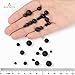 BEADNOVA Black Matte Onyx Beads Natural Crystal Beads Stone Gemstone Round Loose Energy Healing with Crystal Stretch Cord for Jewelry Making (10mm, 36-38pcs)