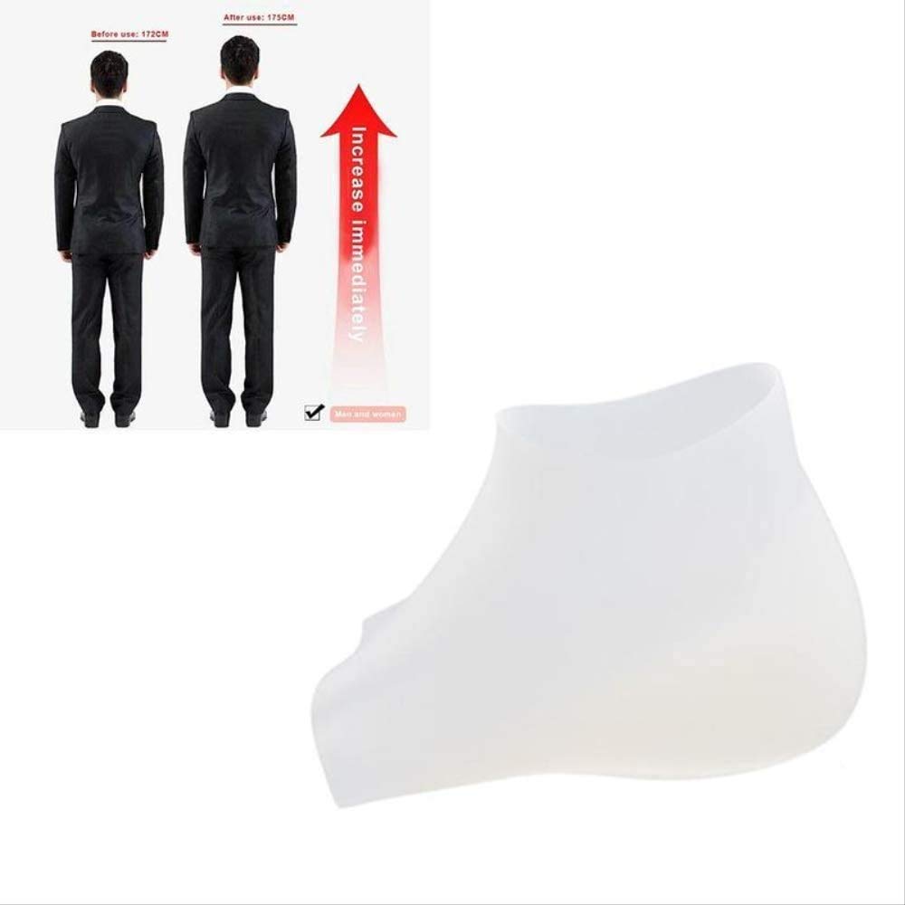 1 par de plantillas de gel. Plantilla interior invisible. Conjunto de talón de silicona. Cojín suave para los pies. Almohadilla de altura interior. Almohadilla de talón unisex. Plantilla de calcetín