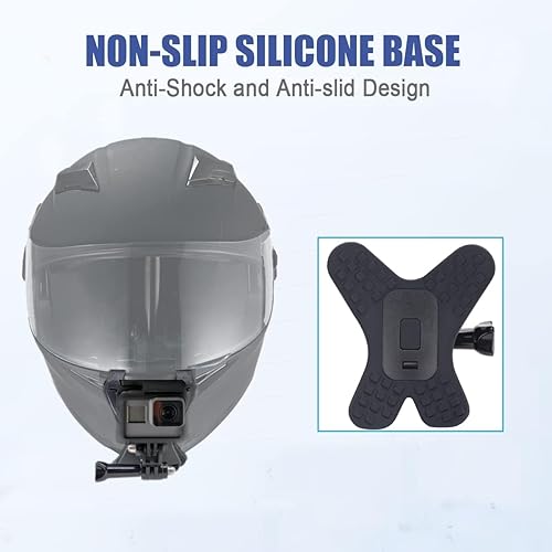 Miniatura 6 de Soporte de casco de teléfono para iPhone 14 Pro Max 13 12 11 10, correa de barbilla para casco de motocicleta de 4 esquinas para GoPro Hero