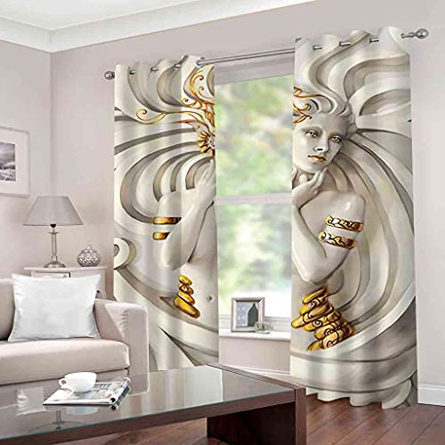 Rideau occultant à oeillets avec imprimé moderne relief haut de gamme - 3