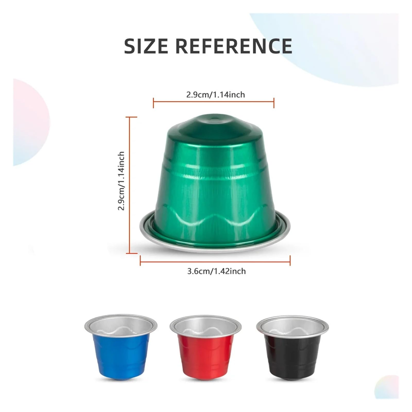 Cápsulas de papel de aluminio vacías rellenables desechables, 100 Uds., cápsulas de café compatibles con(100PCS Red)