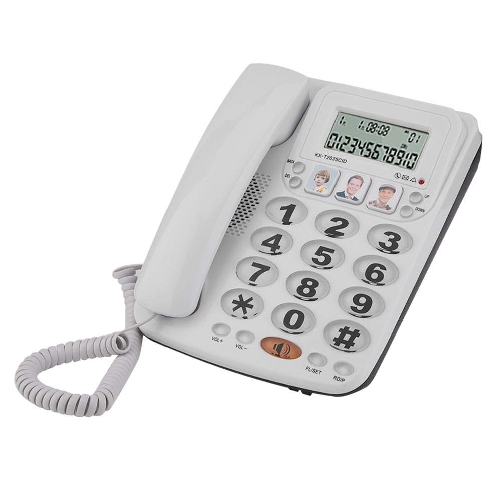 Buy Goshyda Corded Phones, Two Line Desktop Caller ID Landline Phone