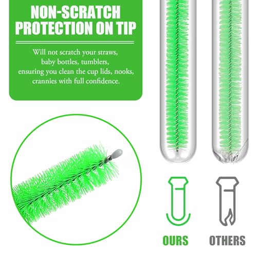 Gyhhqsky Long Straw Cleaning Brushes 10.5 Inch Nylon Pipe Tube Cleaner Brush Set,10 Different Diameter Bottle Brush,Detachable Clip Home Bottle Cleaning Brushes For Sippy Cup,Water Bottle,Teapot,Espresso Machines thumb #4