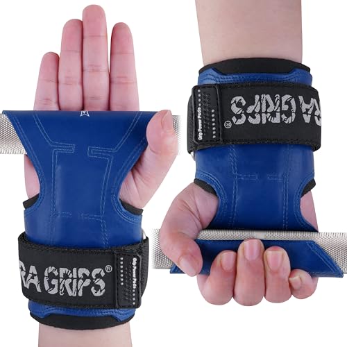 Image of Cobra Grips Weight Lifting Gloves with Adjustable Neoprene Padded Wrist Wraps - Heavy Duty Alternative to Power Lifting Hooks for Deadlifts