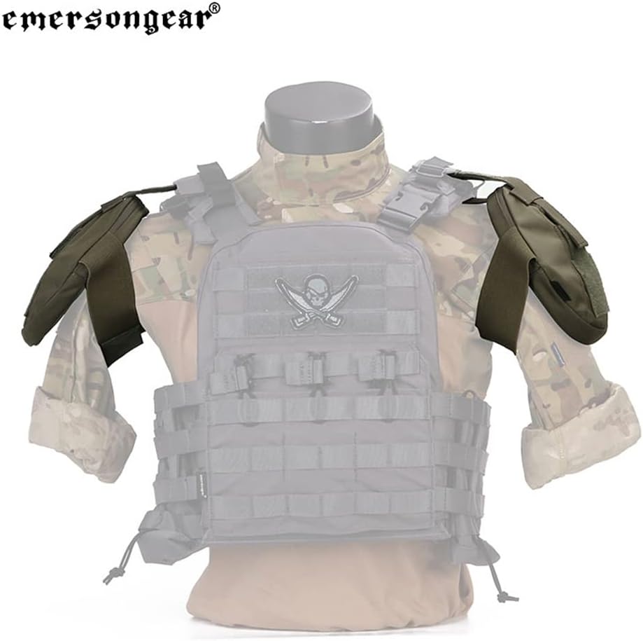 EMERSONGEAR Tactical Pauldron Shoulder Armor Hook and Loop Fixing for AVS CPC Vest