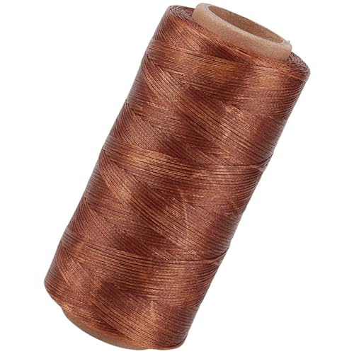 Hilo encerado plano marrón para costura de cuero 260m miniatura 1