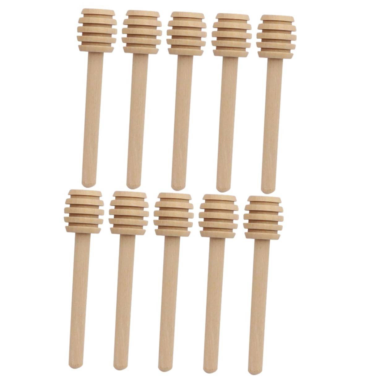 OKUMEYR Long Handle Honey Stirrer Sticks Food Grade Wooden Honey Spoons for Easy Honey Extracti