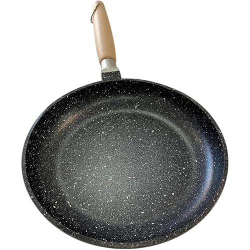 Generico Padella Artigianale in Pietra lavica per il gas con Bordo Basso, Diametro 24 cm