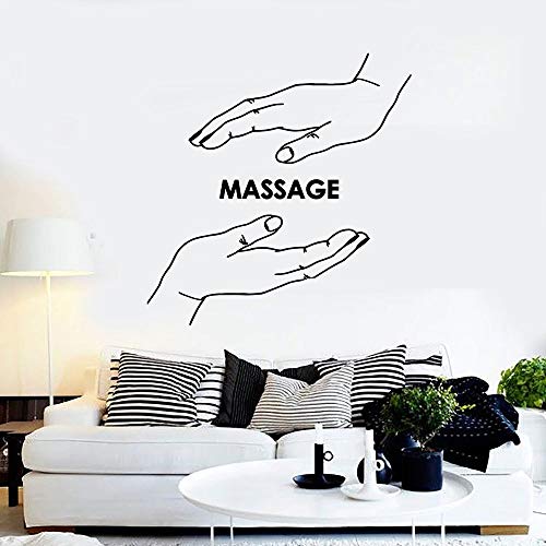 Masaje Tatuajes de pared Centro de spa Mano Salón de belleza Tiempo de relajación Tratamiento de salud Decoración de la habitación Puertas y ventanas Ventana Vinilo Adhesivo Mural de arte 74 * 75 cm