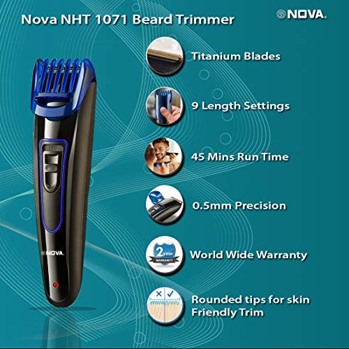 Image of Nova Straightener (Nhs 860)&Trimmer (Nht-1071) Combo,Black