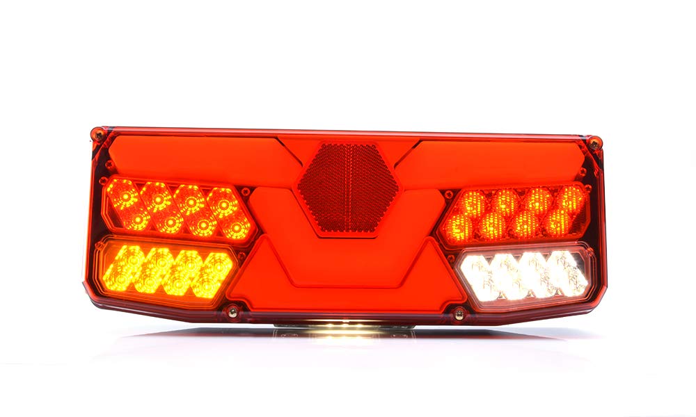 Lampa tylna LED do samochodów ciężarowych, samochodów kempingowych, przyczep kempingowych, przyczep kempingowych, przyczep z lewej strony, 12 V-24 V 1059