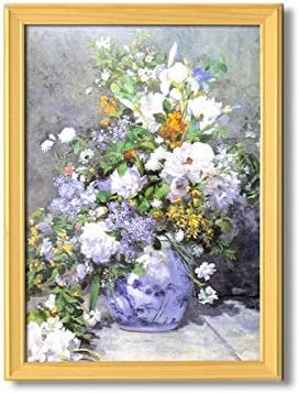 名画額縁/桧フレームセット 〔A3〕 ルノワール 「花瓶の花」 343×466×