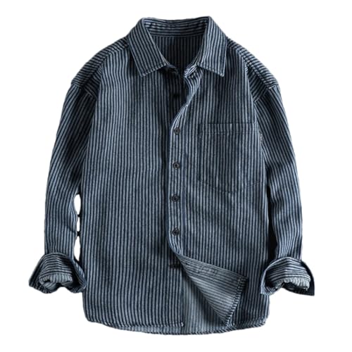 Chemise en jean vintage homme pour mi-saison veste fine à poche