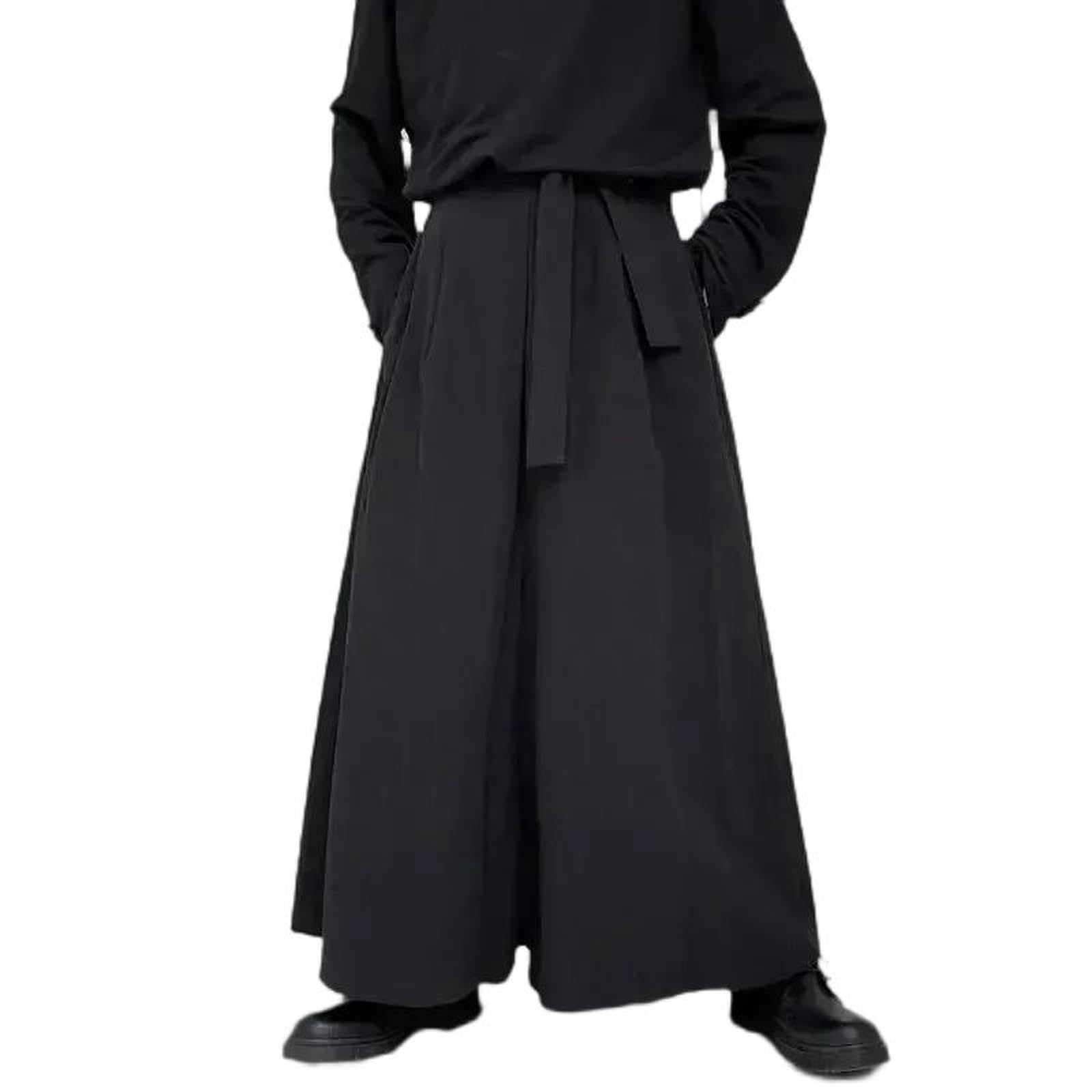 Pantalon décontracté homme style samouraï design noir terne original taille XXL