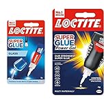 Loctite Glass Bond - Instant Super Glue for Glass, Easy to Use and Durable Clear Adhesive for Long-term Reusability, 1 x 3g & Power Gel, Flexible Gel, 1x4g