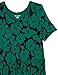 Amazon Essentials Women's Plus Size Short-Sleeve Waisted Maxi Dress, Green Navy Abstract Floral, 4X