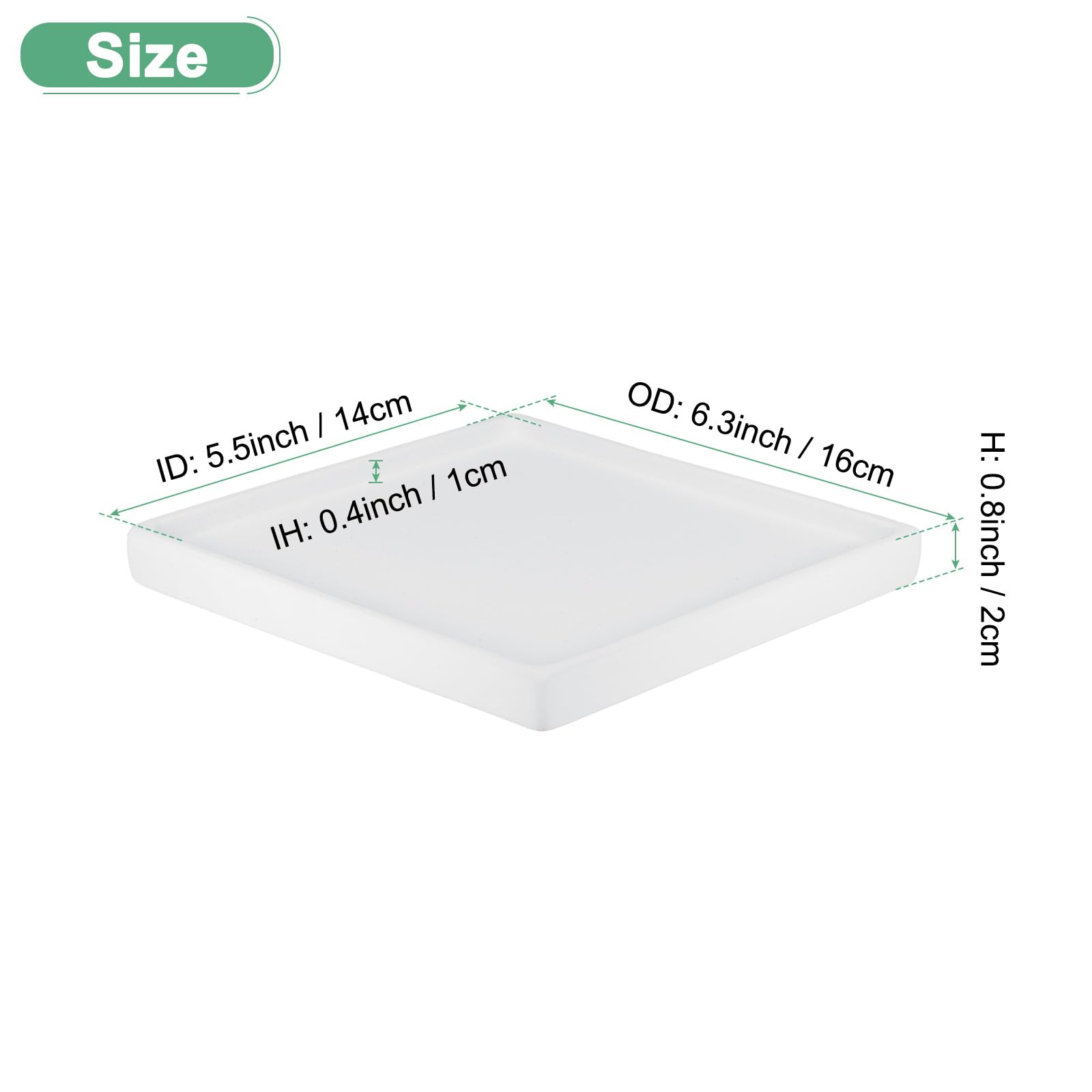 M METERXITY Ceramic Plant Saucer, 6.3 Inch Plant Water Catcher Tray - Image 2