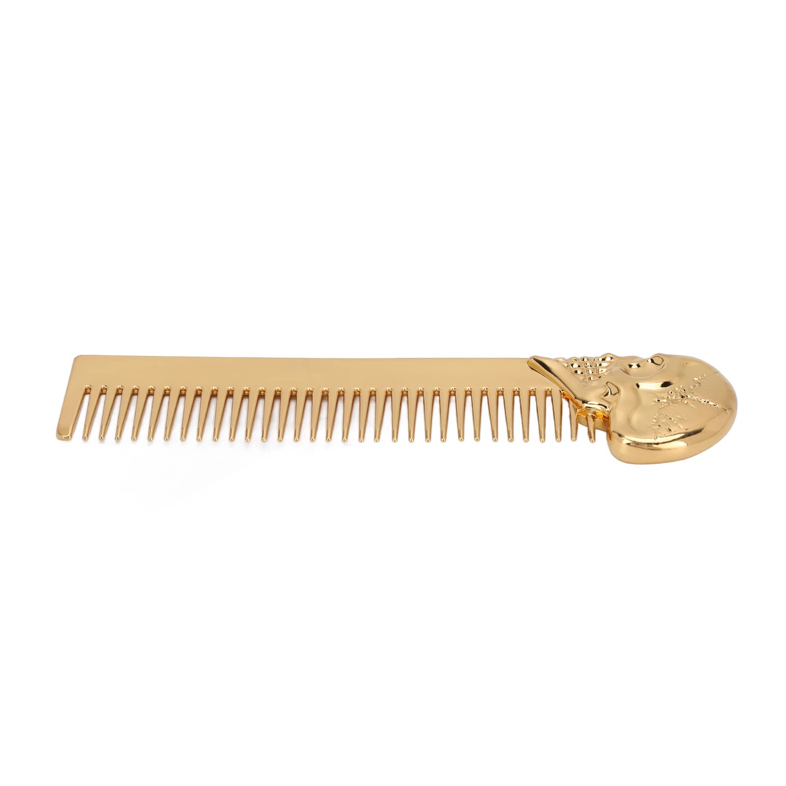 Taschen-Bartkamm, 14,7 cm, Totenkopf-Muster, Haarkamm für Herren, glattes Öl, Haarstyling, Reisekamm für Haarbart, Heimsalon