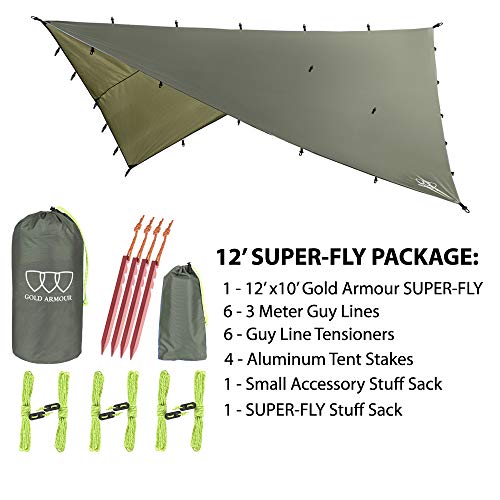 Gold Armour Rainfly Tarp Hammock 12x10