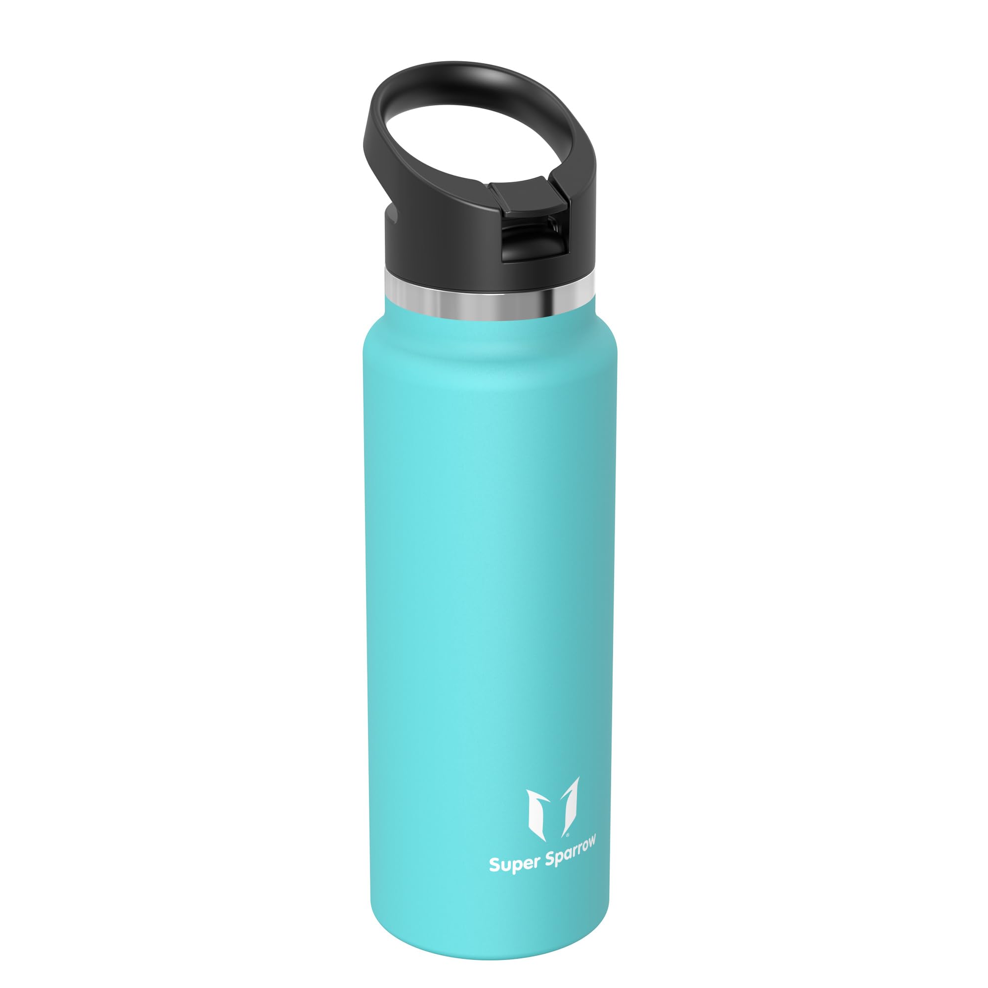 Super Sparrow Borraccia Termica - 500ml, 750ml, 1000ml, 1.2L, 1.5L- SwivelSip Inox Bottiglia - Senza BPA Borracce Termiche, Borraccia Ergonomica per Bambini, Sportiva, Bici, Campeggio, Palestra
