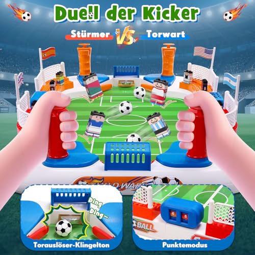 Tischkicker Kinder, Fussball Geschenke Jungen 4 5 6 7 8 9+ Jahre Geschenk Kinder Spielzeug Junge, Tischfussball Ostergeschenke Kinder Fußball Tisch Kinder Spielzeug Flipperautomat Kicker Flipper Spiel