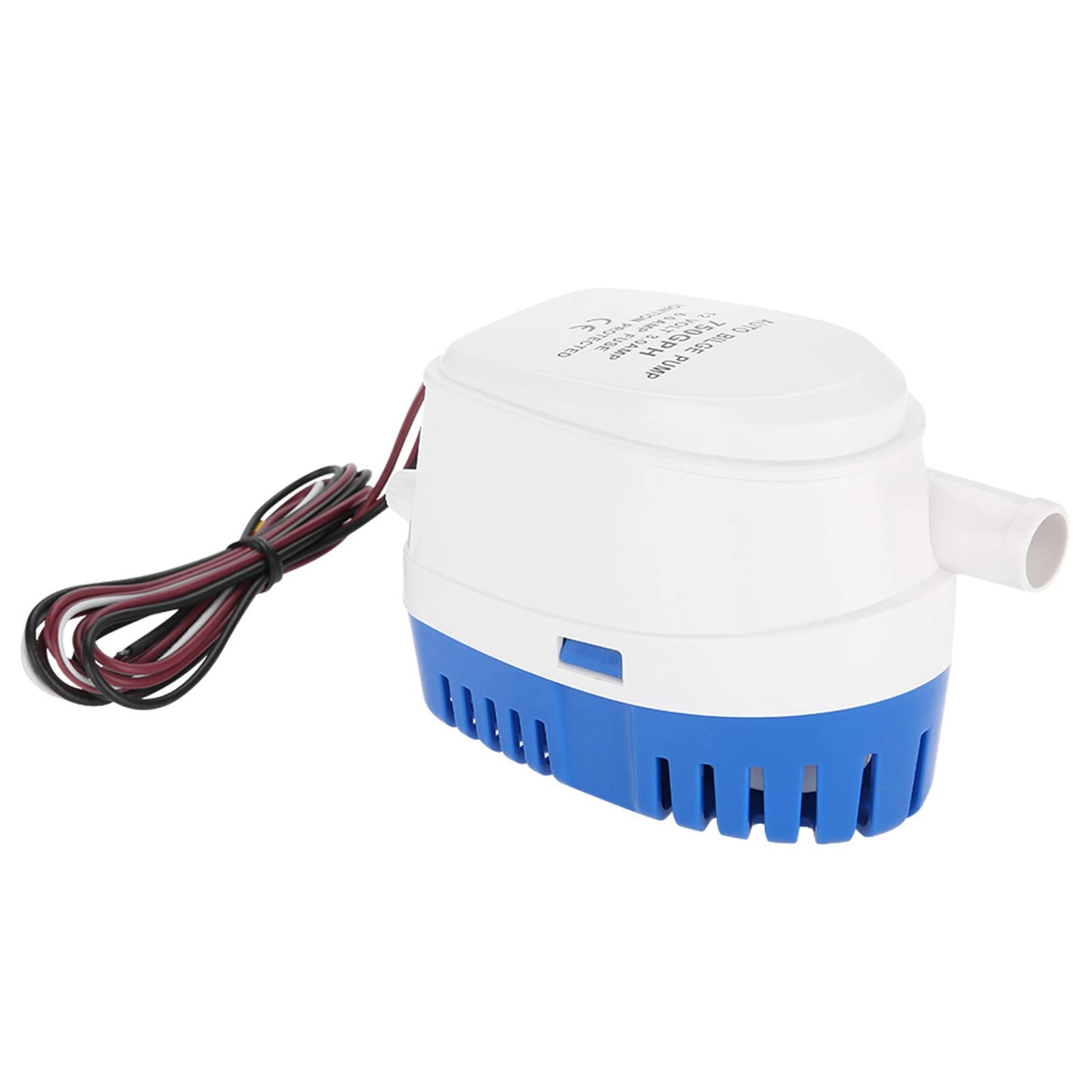 Pompa 'acqua per Binascoli della Barca Sommersi Automatica 12V con Interruttore a Galleggiante Filtro a Rilascio Rapido, Prestazioni Efficienti, Funzionamento Completamente Automatico,
