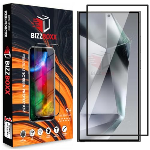 Image of Premium Screen Protector Compatible With Samsung Galaxy S24 Ultra | Fingerprint Enabled | Full Screen Coverage-Edge to Edge | 9H Hardness | With Easy Installation Kit (Pack of 1)