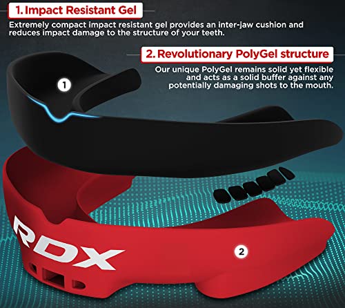 Image of RDX Mouth Guard for Boxing MMA Kickboxing Muay Thai Judo Karate - Adult Gum Shield Mouthpiece Jaw Protector with Storage Case, Martial Arts Football Lacrosse Hockey Contact Sports - Above 12 Years Age