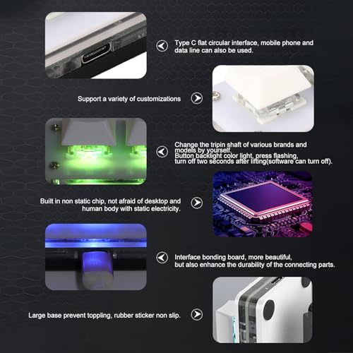 Clavier macro programmable mécanique USB RVB avec switch bleu