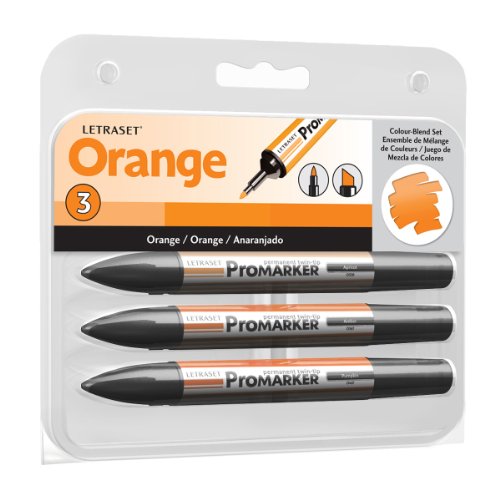 LETRASET ProMarker Colour-Blend (Set of 3), Orange
