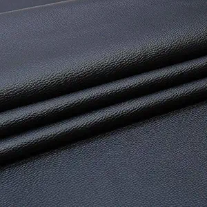 SAE Fabrics Upholstery Rexine Fabric/Artificial Leather Sheet - 140 cms Width - PU Mix, Matte Finish - 1 Meter Multiple - Color: Black